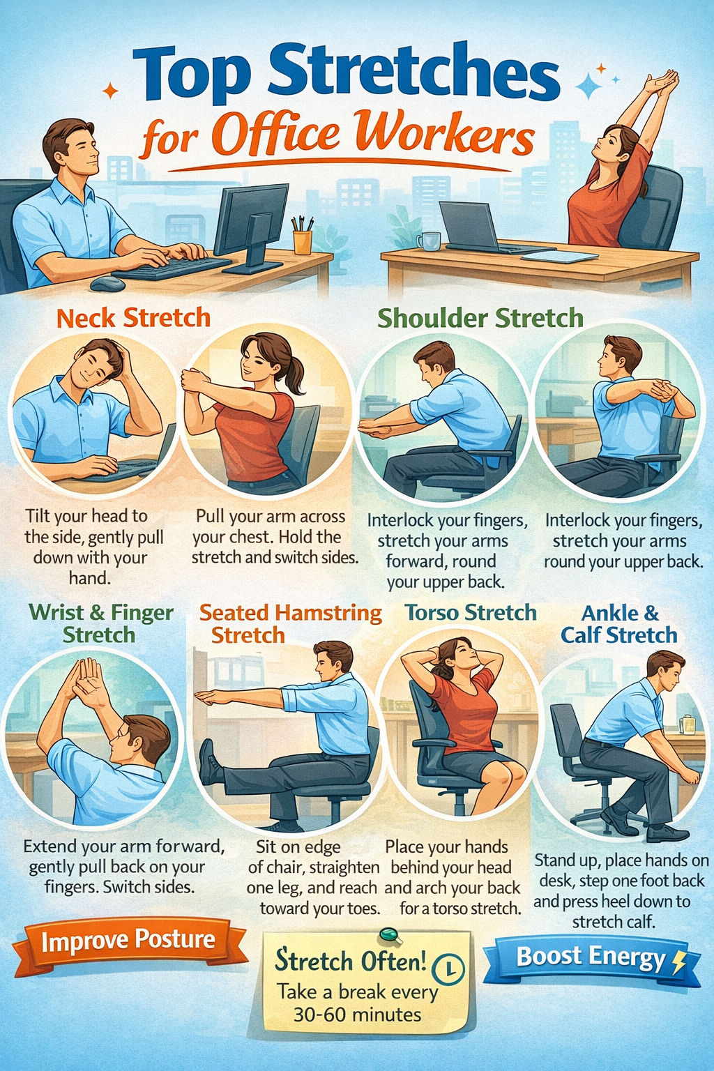 Top Stretches For Office Workers